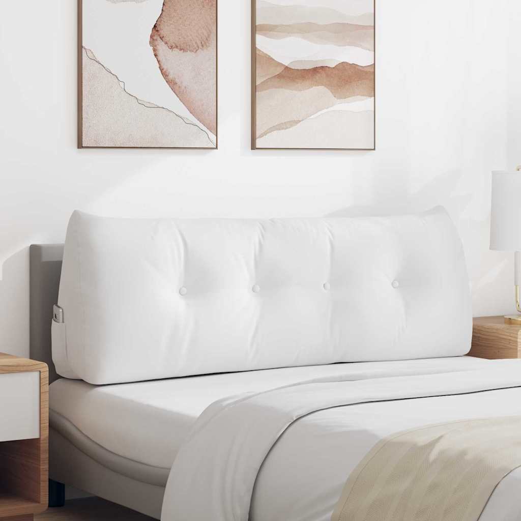 Vidaxl rugkussen wit 140 x 24 x 50 cm stof