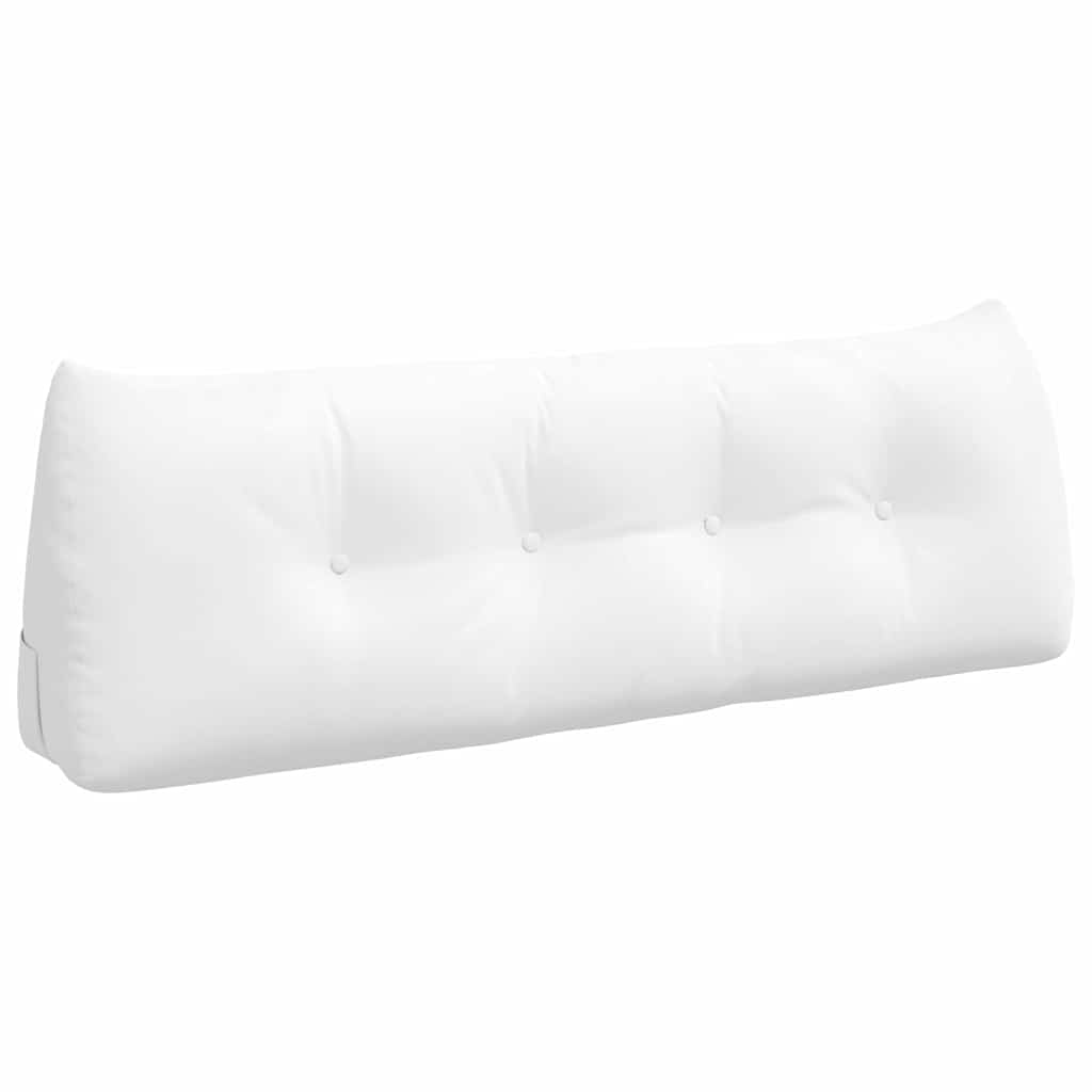 Vidaxl rugkussen wit 140 x 24 x 50 cm stof