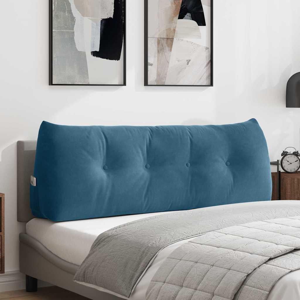 Vidaxl rugkussen blauw 140 x 24 x 50 cm fluweel