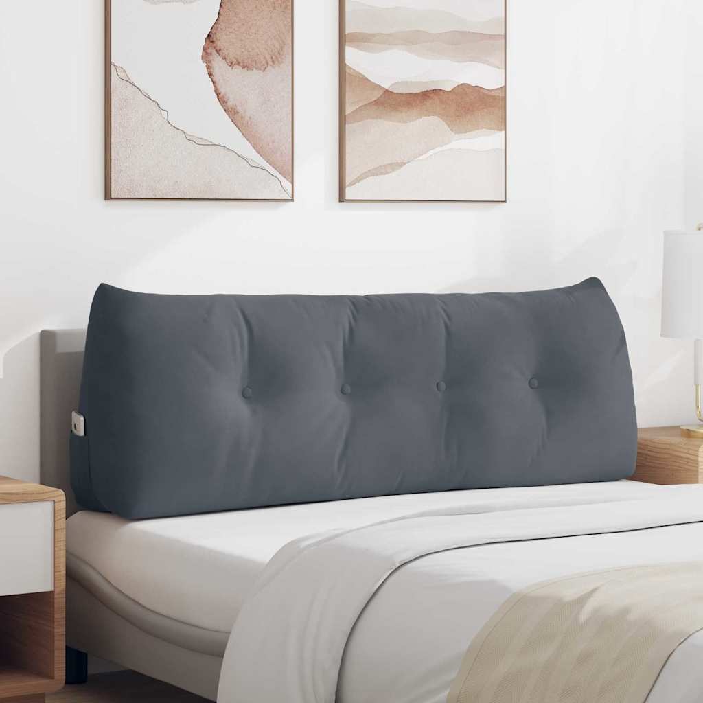 Cuscino schienale Vidaxx grigio scuro 140 x 24 x 50 cm in velluto