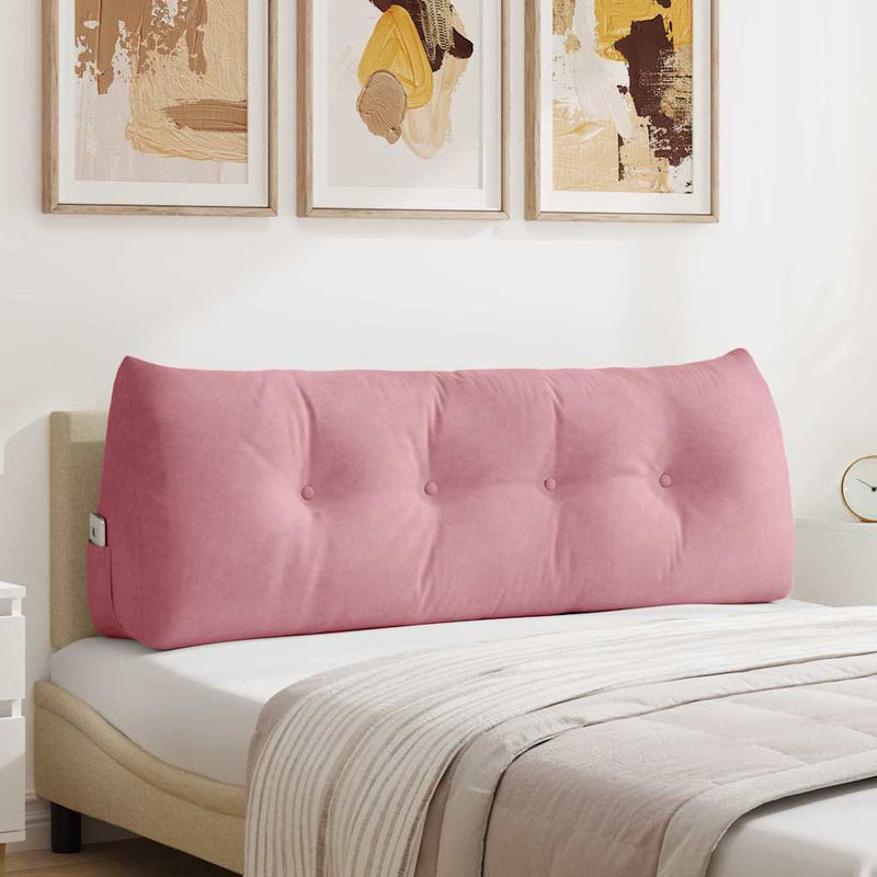 Vidaxl rugkussen roze 140 x 24 x 50 cm fluweel