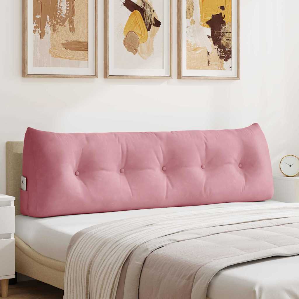 Vidaxx cojín de respaldo rosa 160 x 24 x 50 cm terciopelo