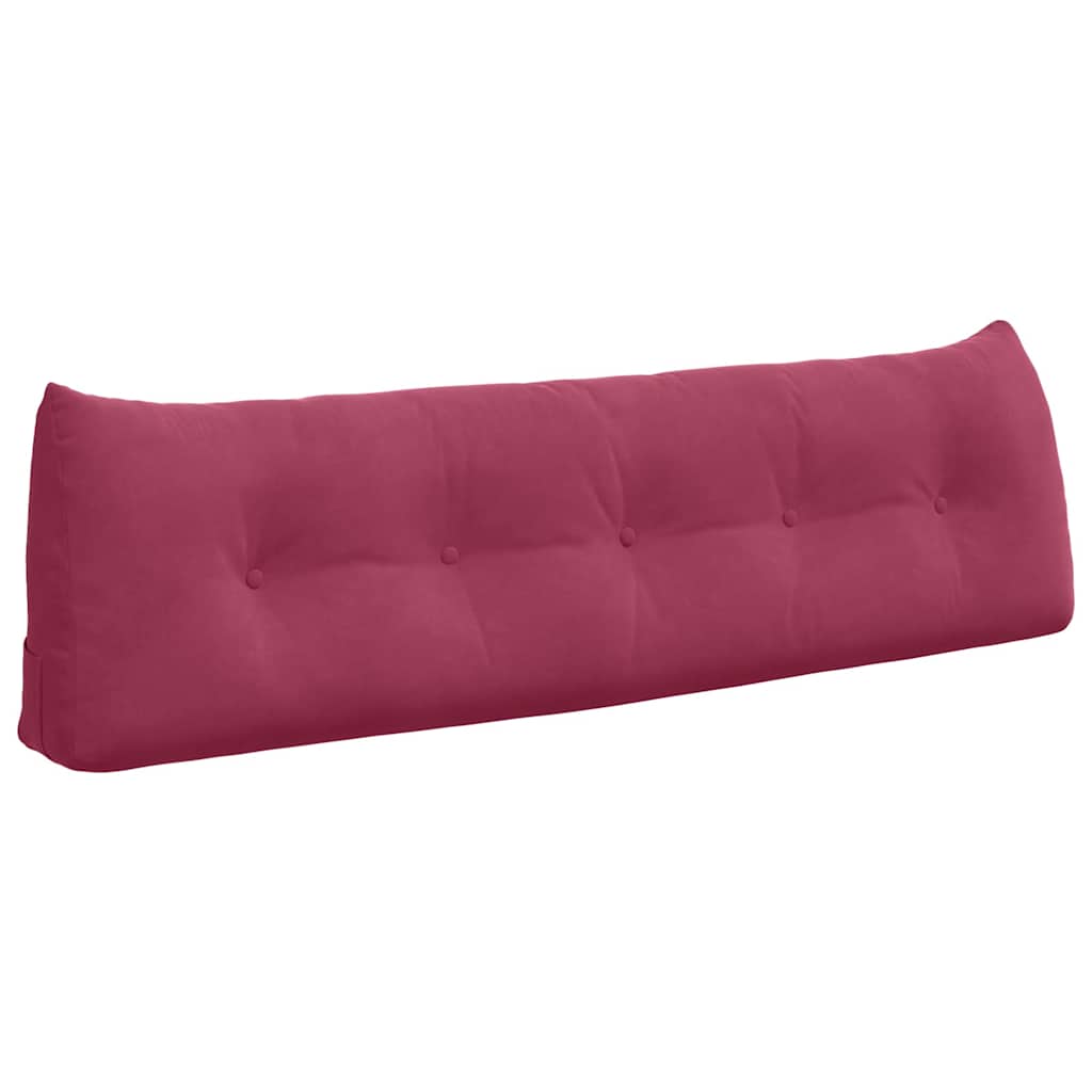 Vidaxl rugkussen wijnrood 160 x 24 x 50 cm fluweel