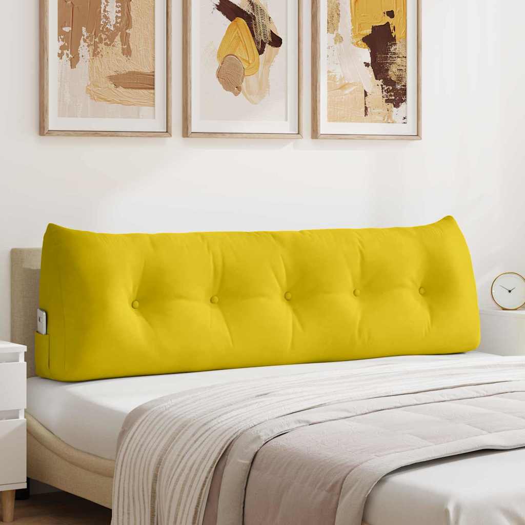 Vidaxl rugkussen geel 160 x 24 x 50 cm fluweel