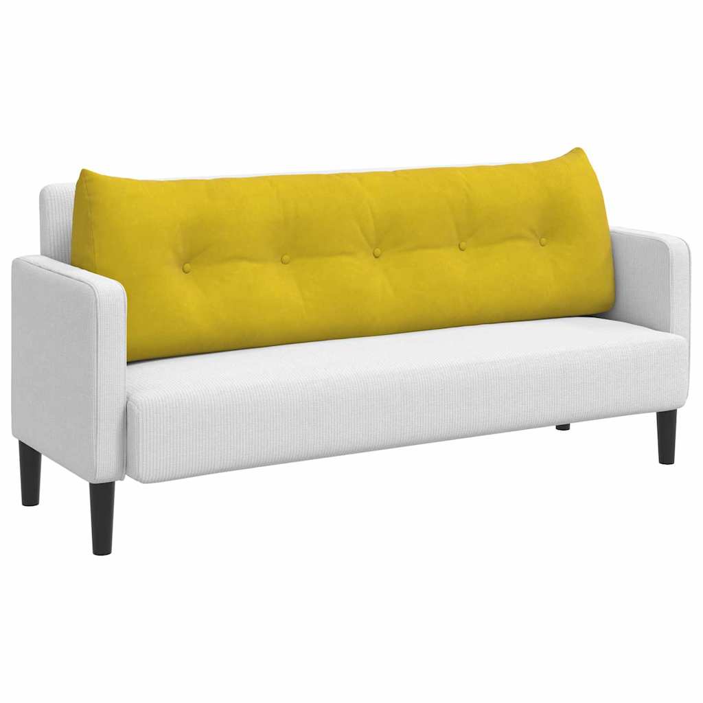 Vidaxl rugkussen geel 160 x 24 x 50 cm fluweel