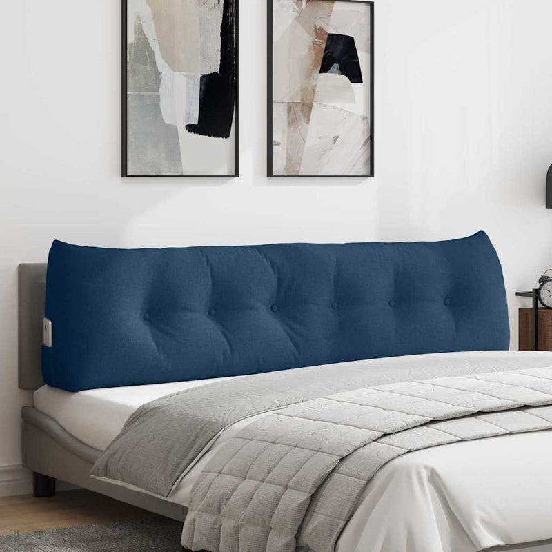 Vidaxl rugkussen blauw 180 x 24 x 50 cm stof