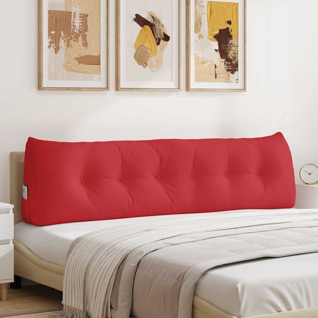 Vidaxl rugkussen rood 180 x 24 x 50 cm stof