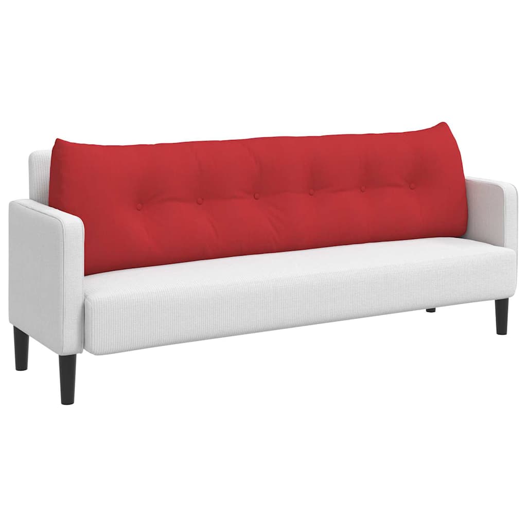 Vidaxl rugkussen rood 180 x 24 x 50 cm stof
