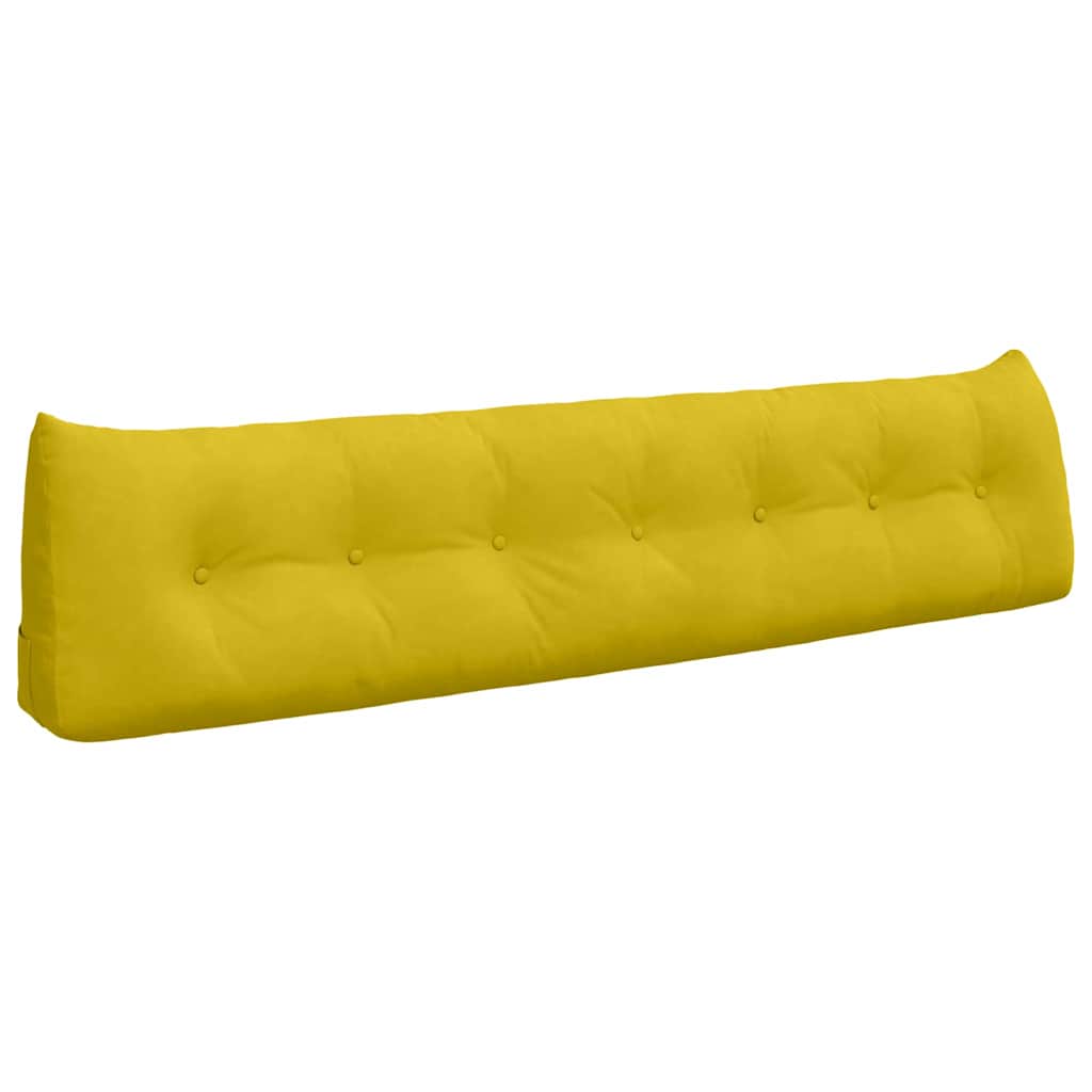 Vidaxl rugkussen geel 200 x 24 x 50 cm fluweel