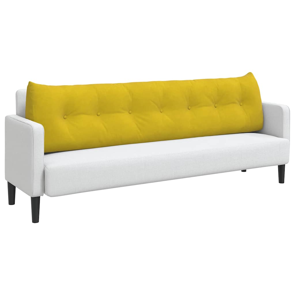 Vidaxl rugkussen geel 200 x 24 x 50 cm fluweel