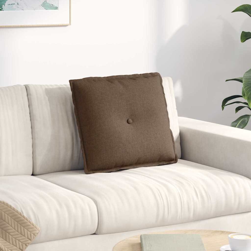 Vidaxl rugkussen bruin 50 x 19 x 45 cm stof