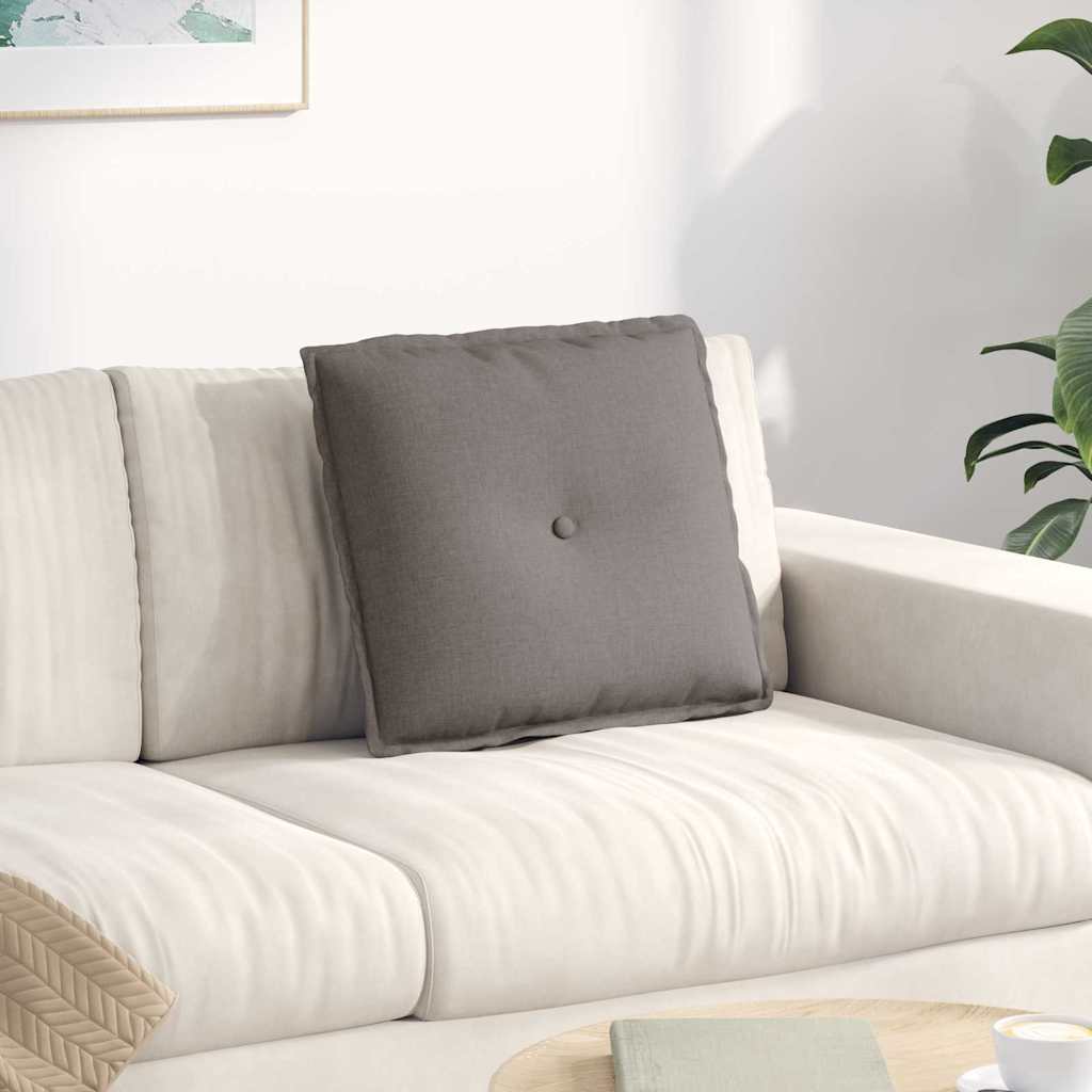 Vidaxl rugkussen taupe 50 x 19 x 45 cm stof