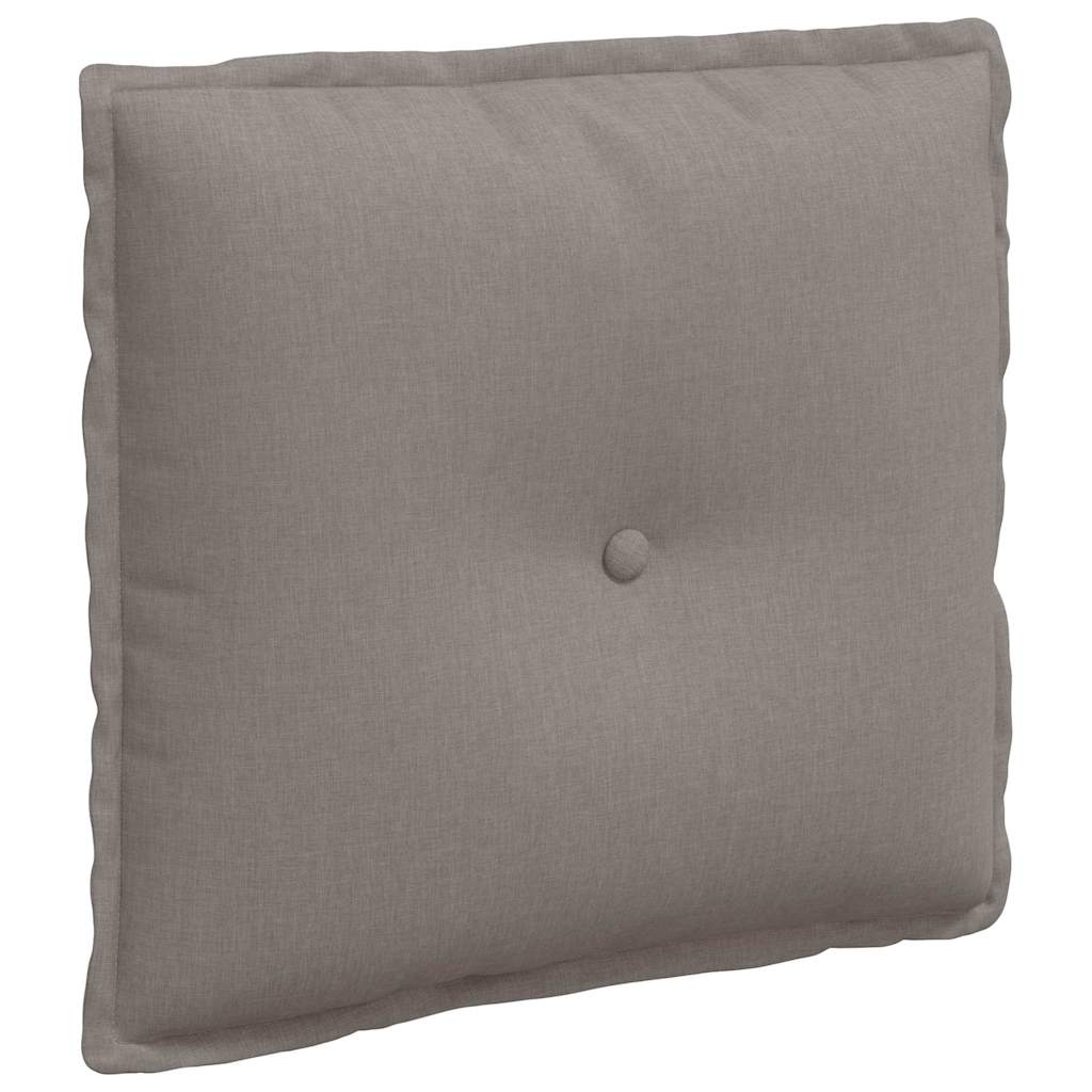 Vidaxl rugkussen taupe 50 x 19 x 45 cm stof