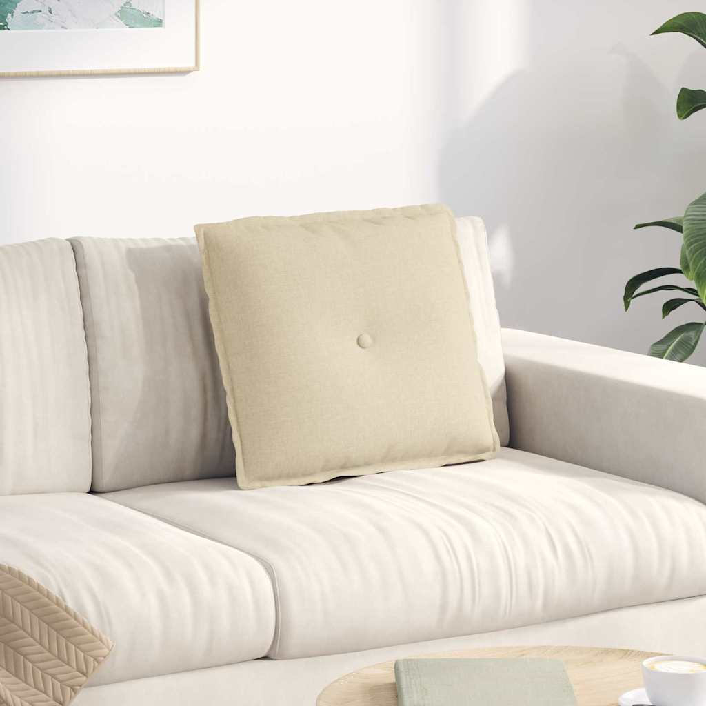 Vidaxl rugkussen crème 50 x 19 x 45 cm stof
