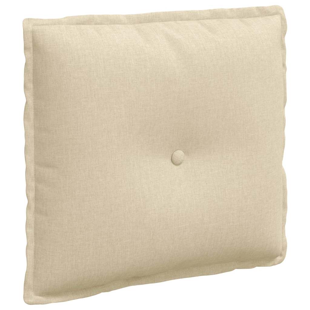 Cuscino schienale Vidaxx in tessuto color crema 50 x 19 x 45 cm