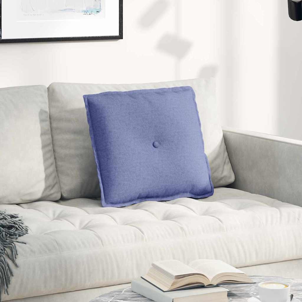 Vidaxl rugkussen jeans blauw 50 x 19 x 45 cm stof