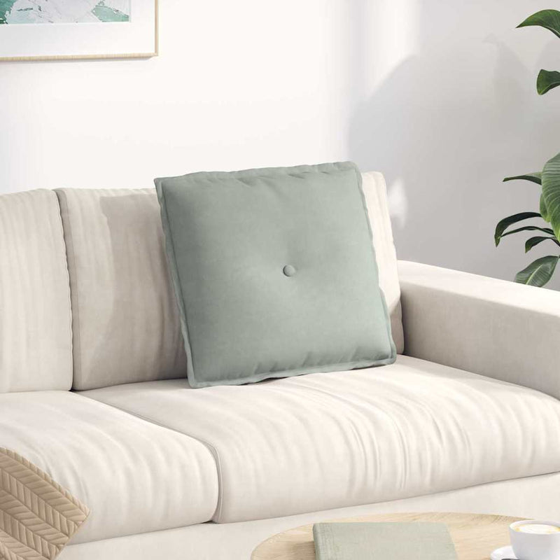 Cuscino schienale Vidaxx tessuto a corde grigio chiaro 50 x 45 cm