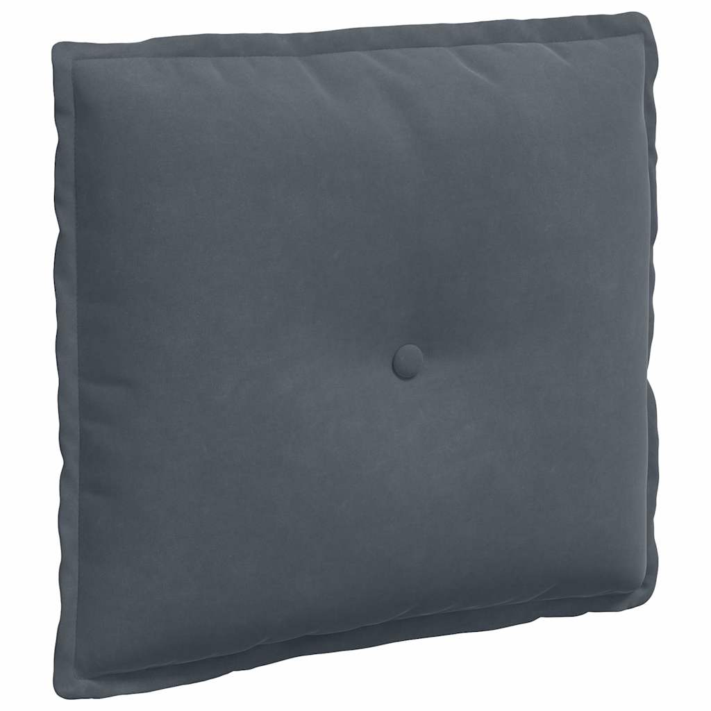 Vidaxl rugkussen donkergrijs 50 x 45 cm cordstof