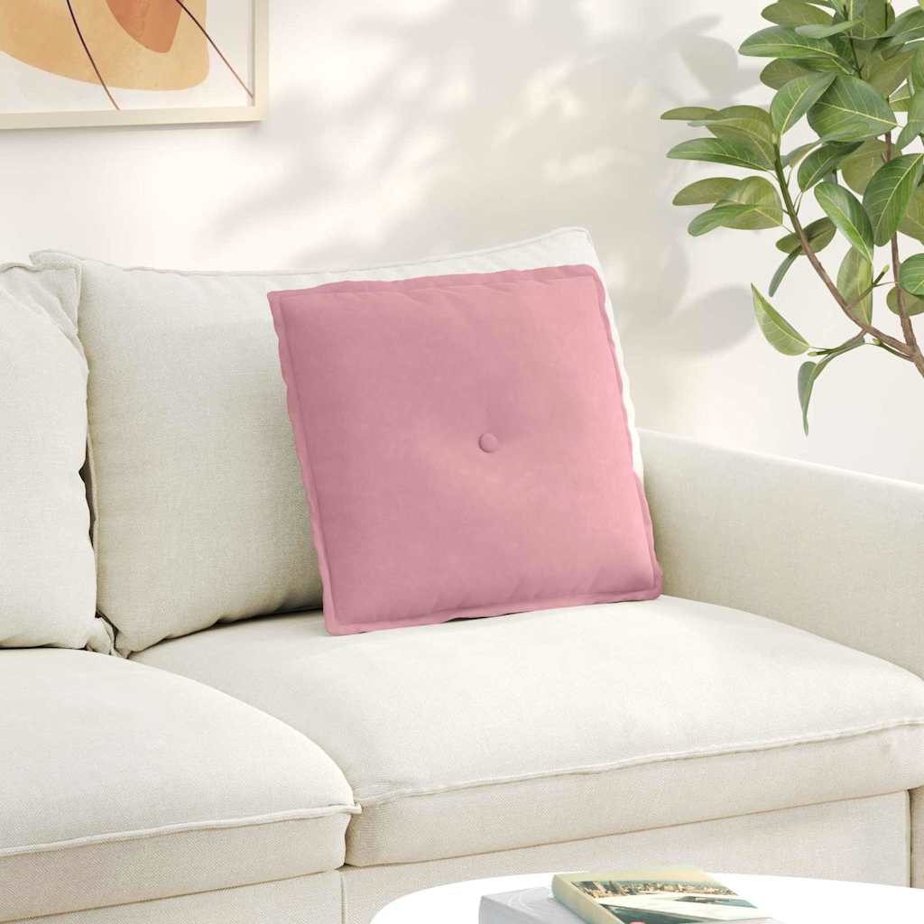 Vidaxl rugkussen roze 50 x 45 cm cordstof