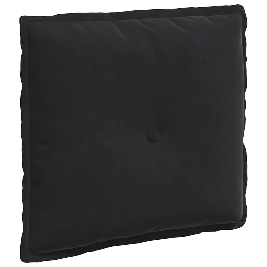 Vidaxl rugkussen zwart 50 x 45 cm cordstof