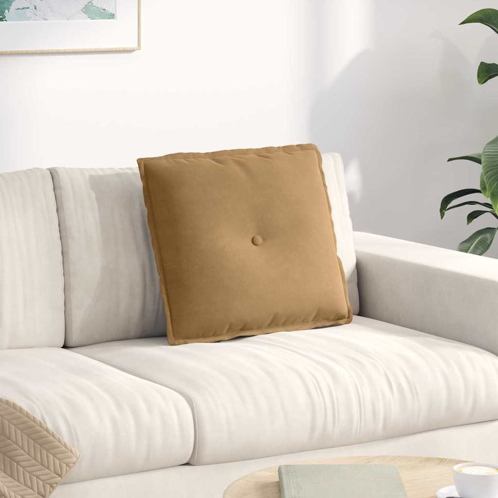 Vidaxl rugkussen bruin 50 x 45 cm cordstof