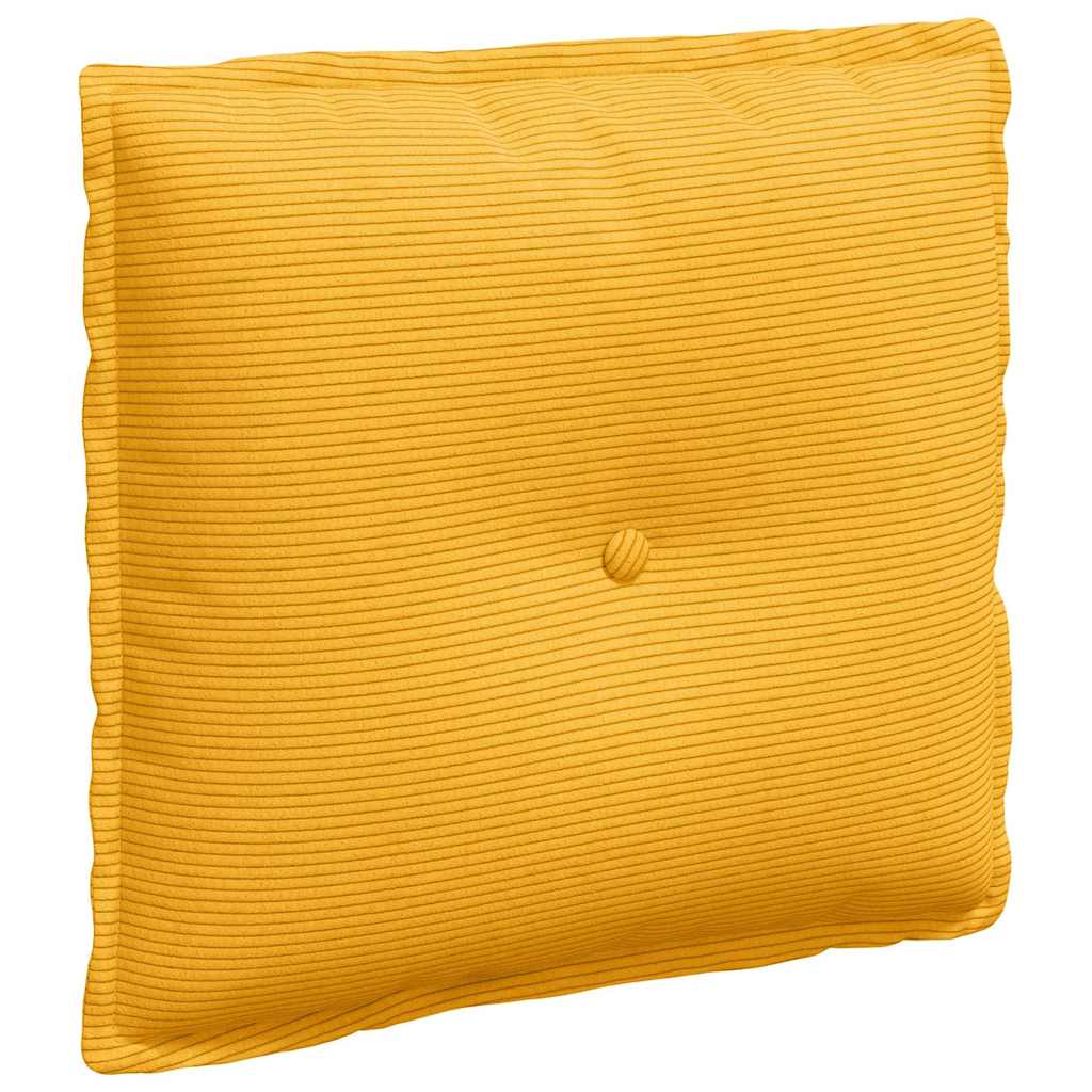 Vidaxl rugkussen lichtgeel 50 x 45 cm cordstof
