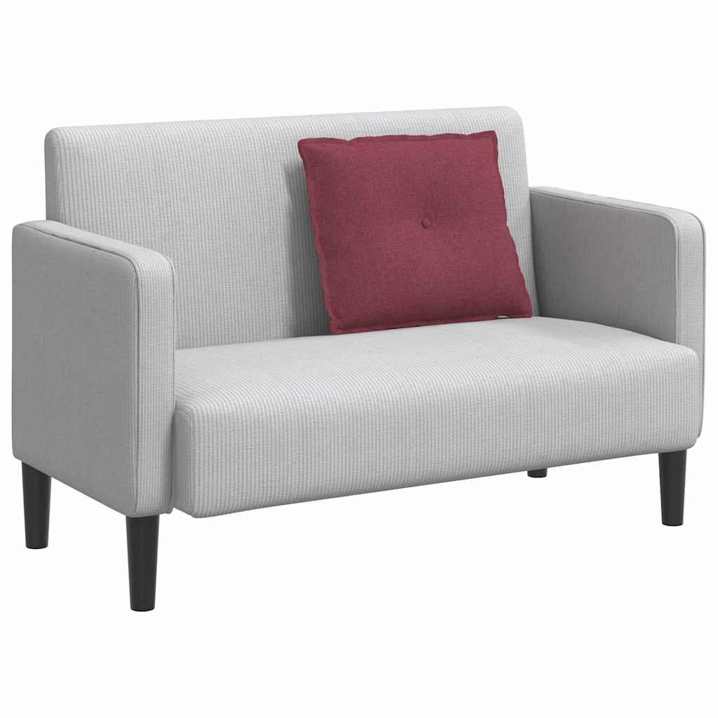 Vidaxl rugkussen wijnrood 60 x 19 x 50 cm stof