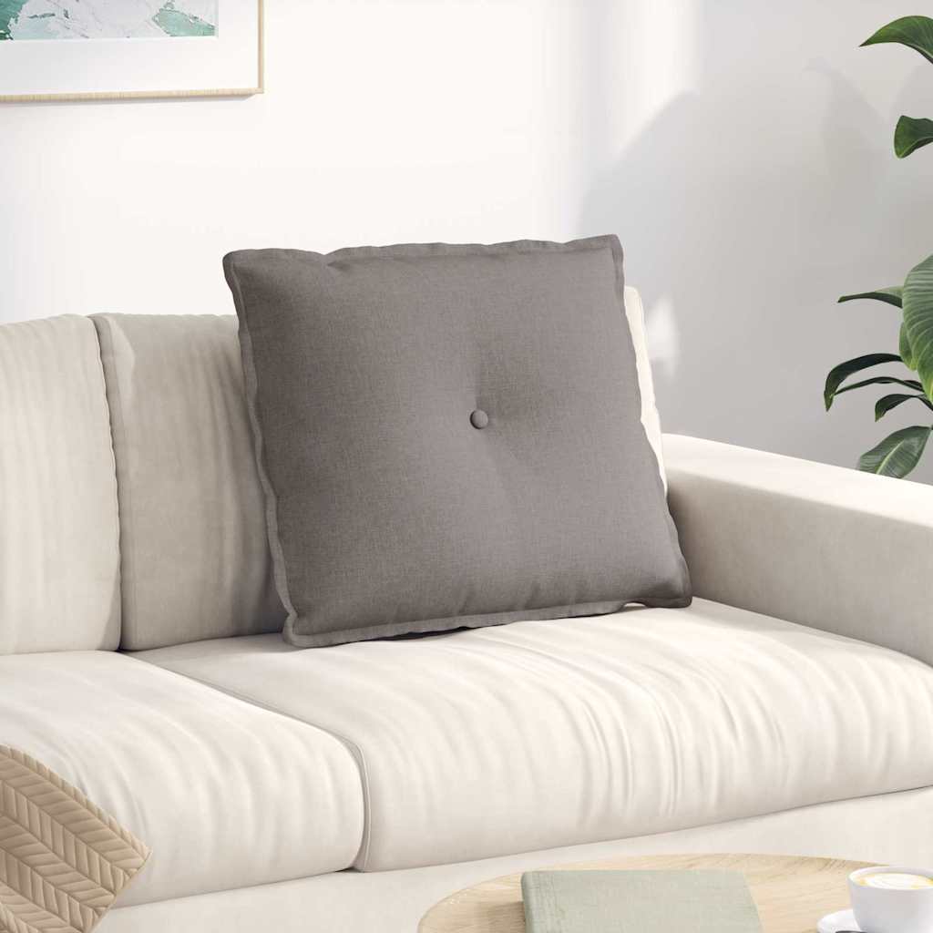 Vidaxl rugkussen taupe 60 x 19 x 50 cm stof