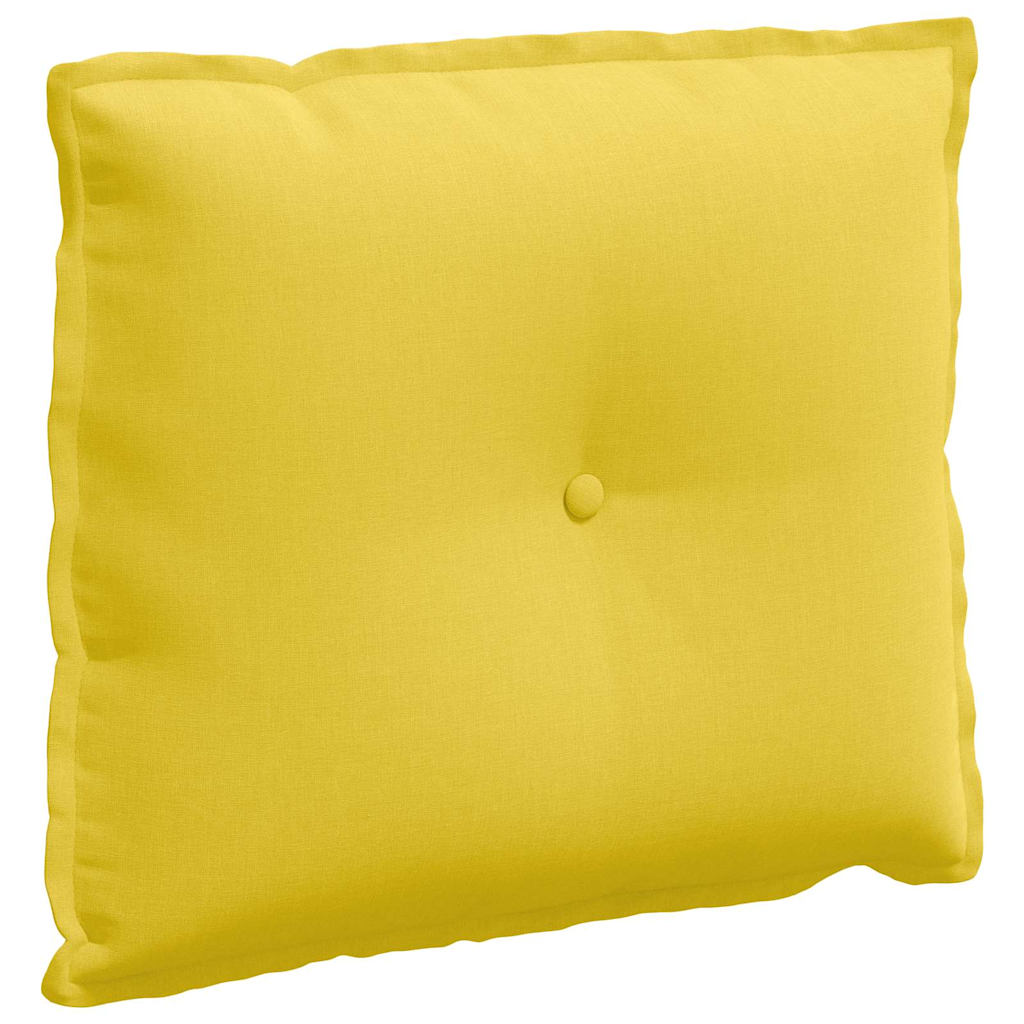 Vidaxx cojín de respaldo tejido amarillo claro 60 x 19 x 50 cm