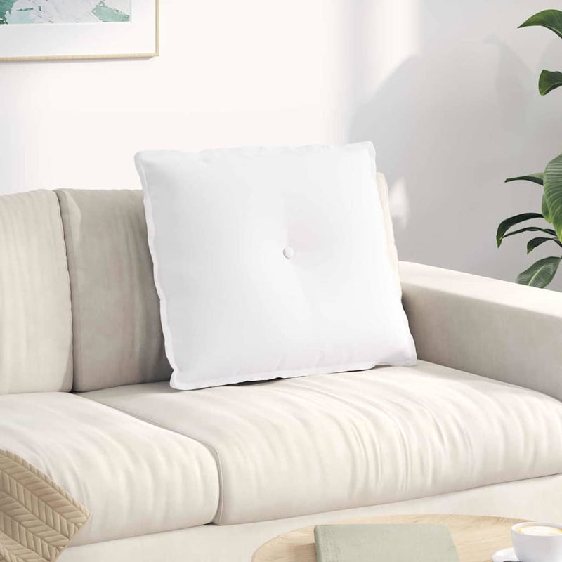 Cuscino schienale VidaXL tessuto bianco 60 x 19 x 50 cm