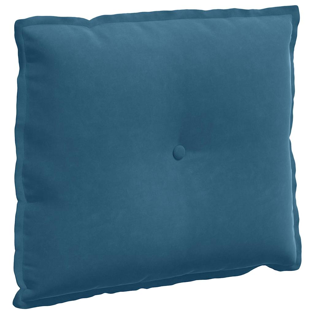 Vidaxl rugkussen blauw 60 x 50 cm cordstof
