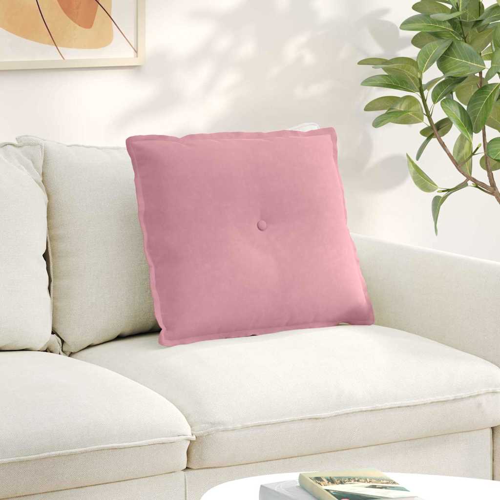 Vidaxl rugkussen roze 60 x 50 cm cordstof