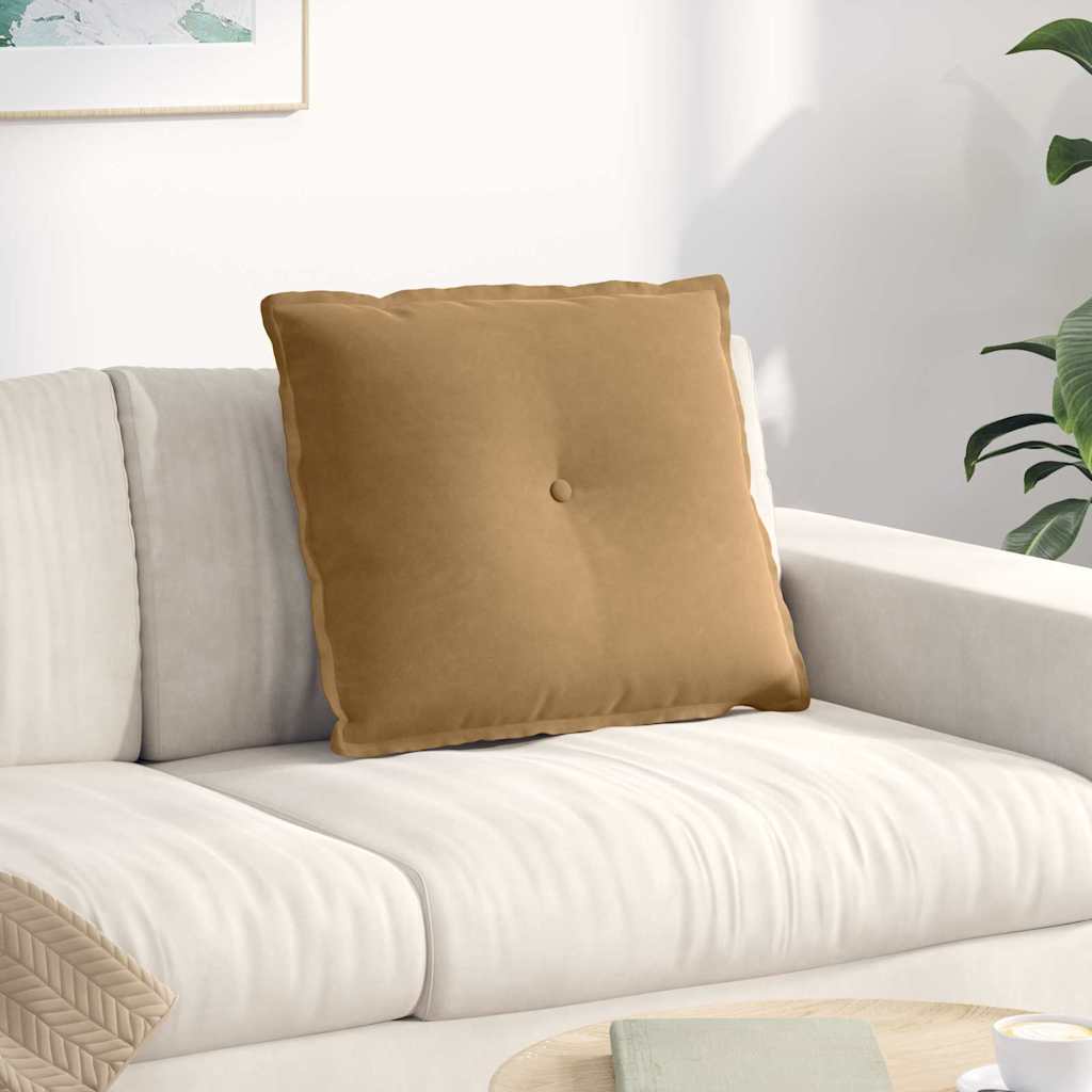 Vidaxl rugkussen bruin 60 x 50 cm cordstof