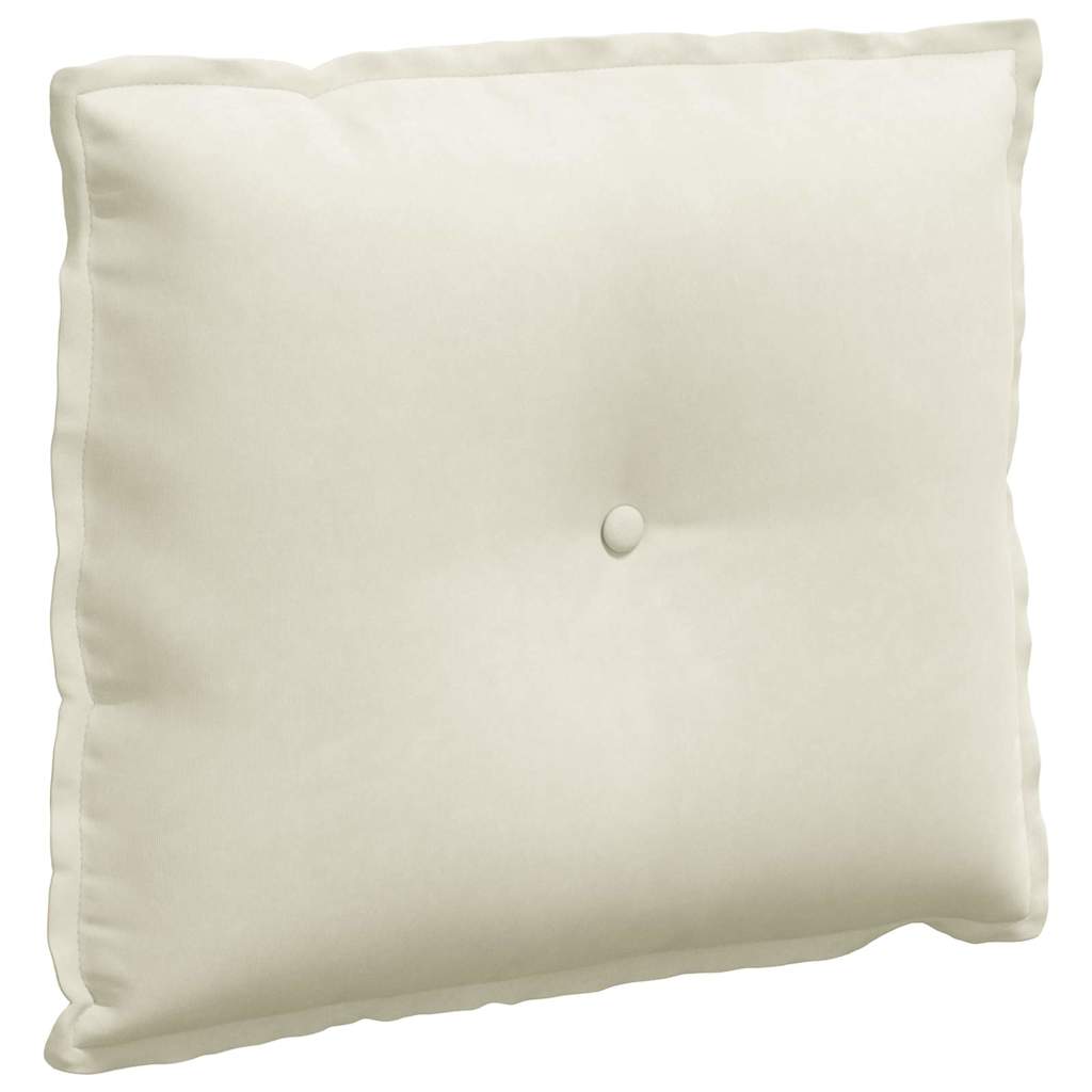Vidaxl rugkussen crème 60 x 50 cm cordstof