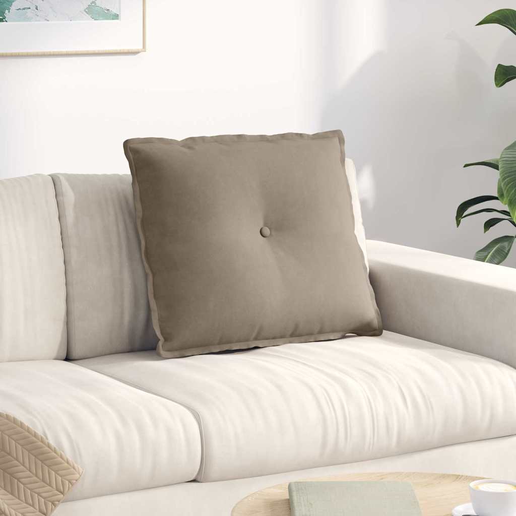 Vidaxl rugkussen taupe 60 x 50 cm microvezel stof