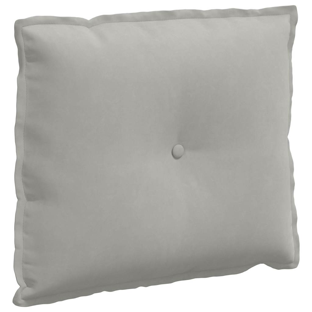 Vidaxx cojín de respaldo gris claro 60 x 50 cm tejido de microfibra