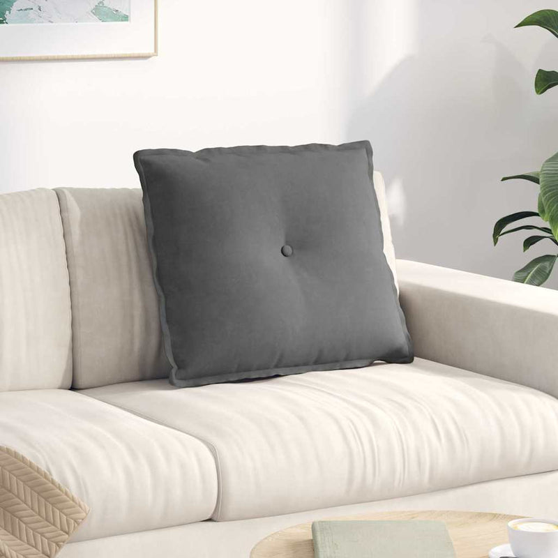 Cuscino schienale Vidaxx in tessuto microfibra grigio scuro 60 x 50 cm