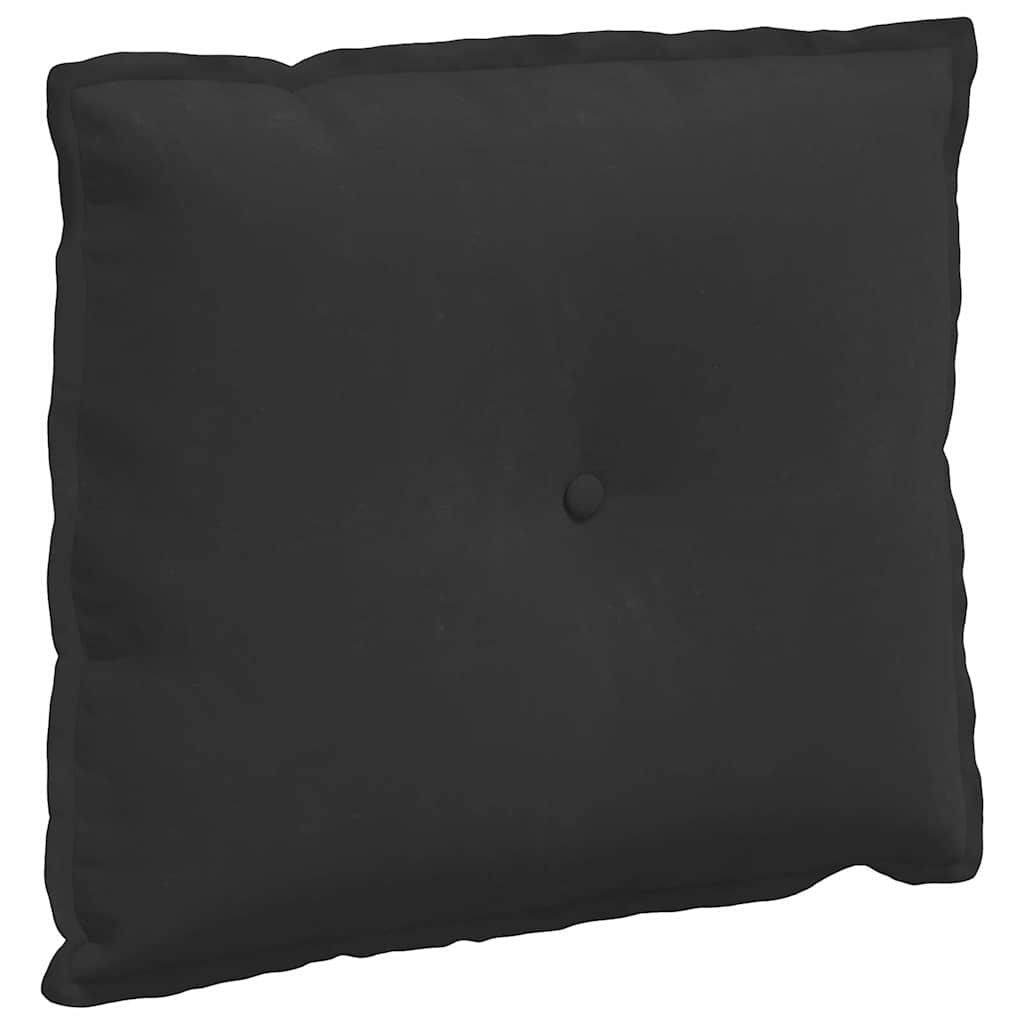 Vidaxl rugkussen zwart 60 x 50 cm microvezel stof