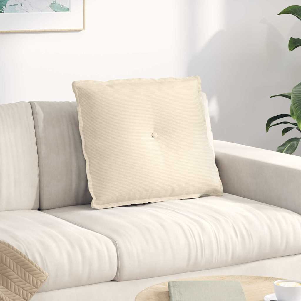 Vidaxx cojín de respaldo crema 60 x 50 cm tela de pana