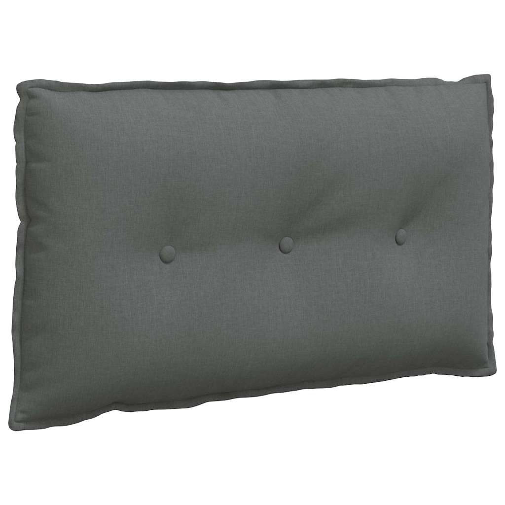 Vidaxl rugkussen donkergrijs 80 x 19 x 50 cm stof