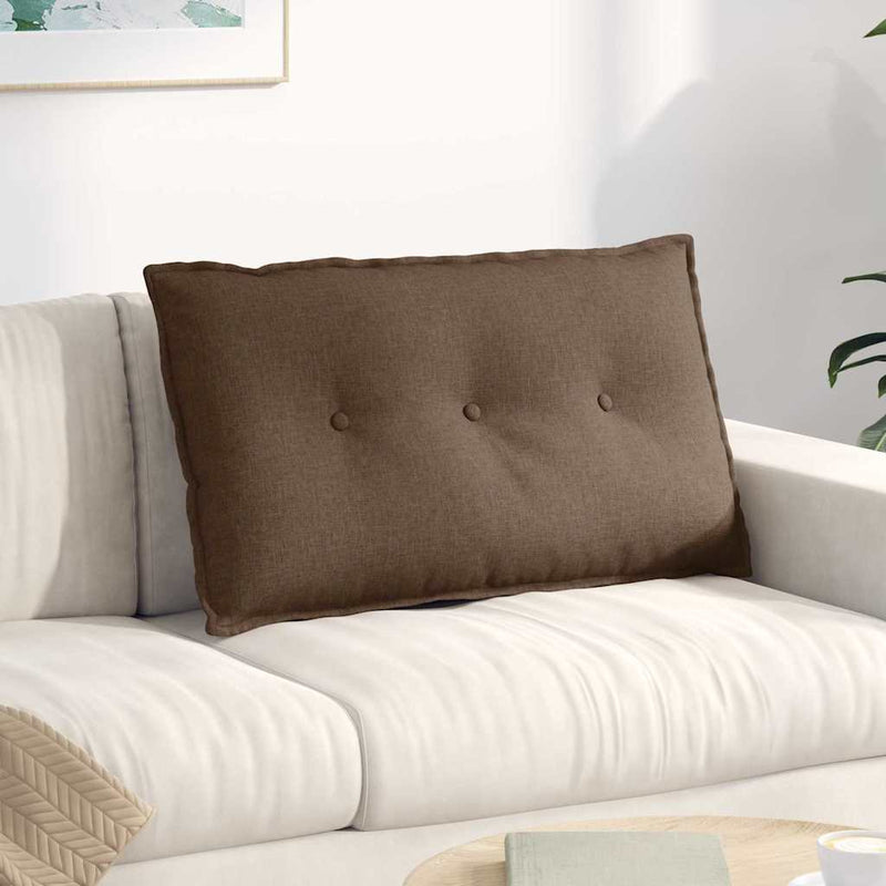 Vidaxx cojín de respaldo marrón 80 x 19 x 50 cm tela