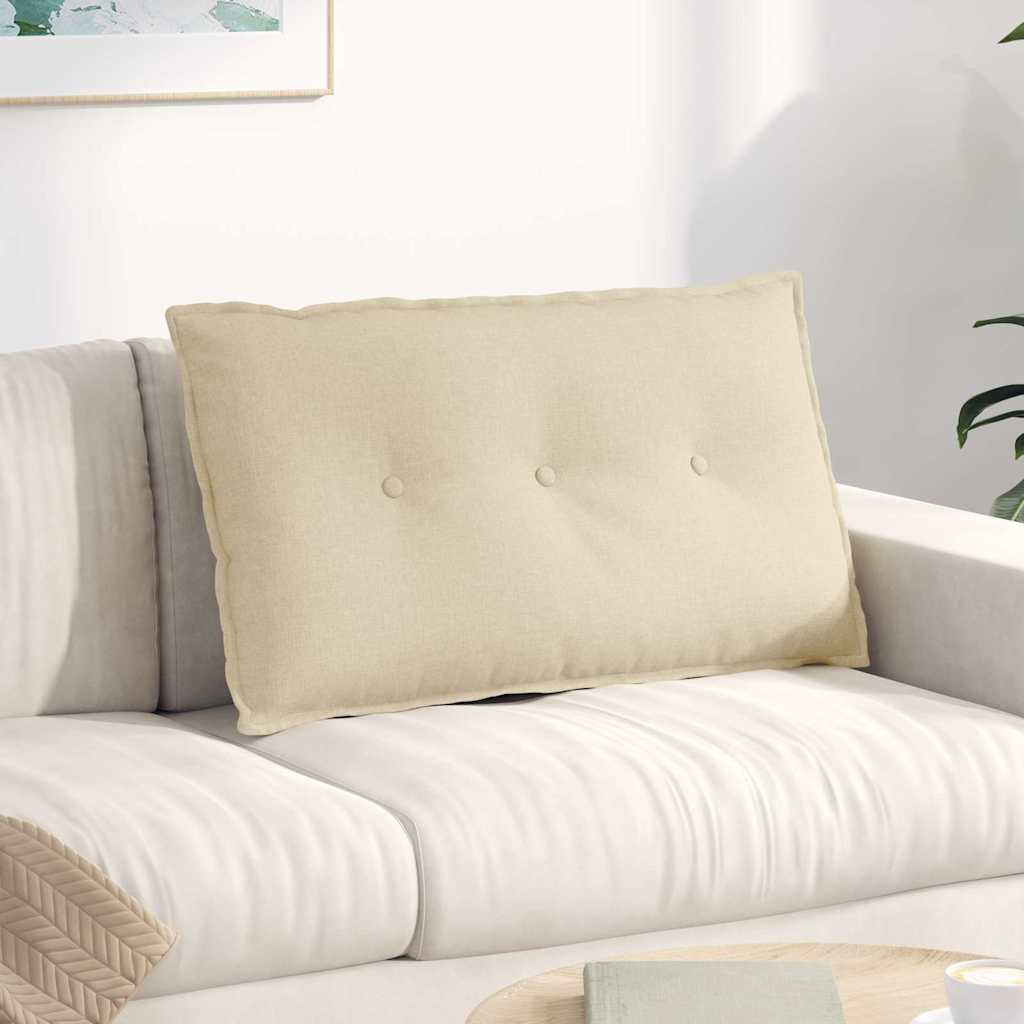 Vidaxx cojín de respaldo crema 80 x 19 x 50 cm tela