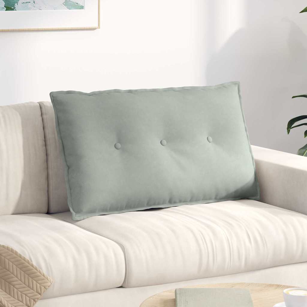 Cuscino schienale Vidaxx tessuto a corde grigio chiaro 80 x 50 cm