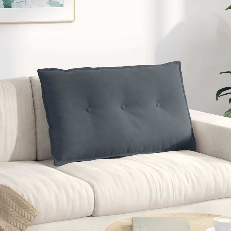 Cuscino schienale Vidaxx tessuto a corde grigio scuro 80 x 50 cm