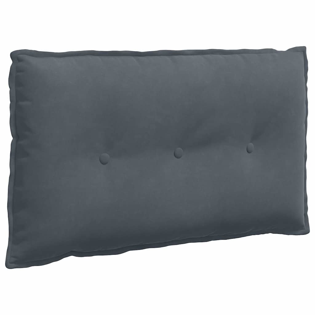 Vidaxl rugkussen donkergrijs 80 x 50 cm cordstof
