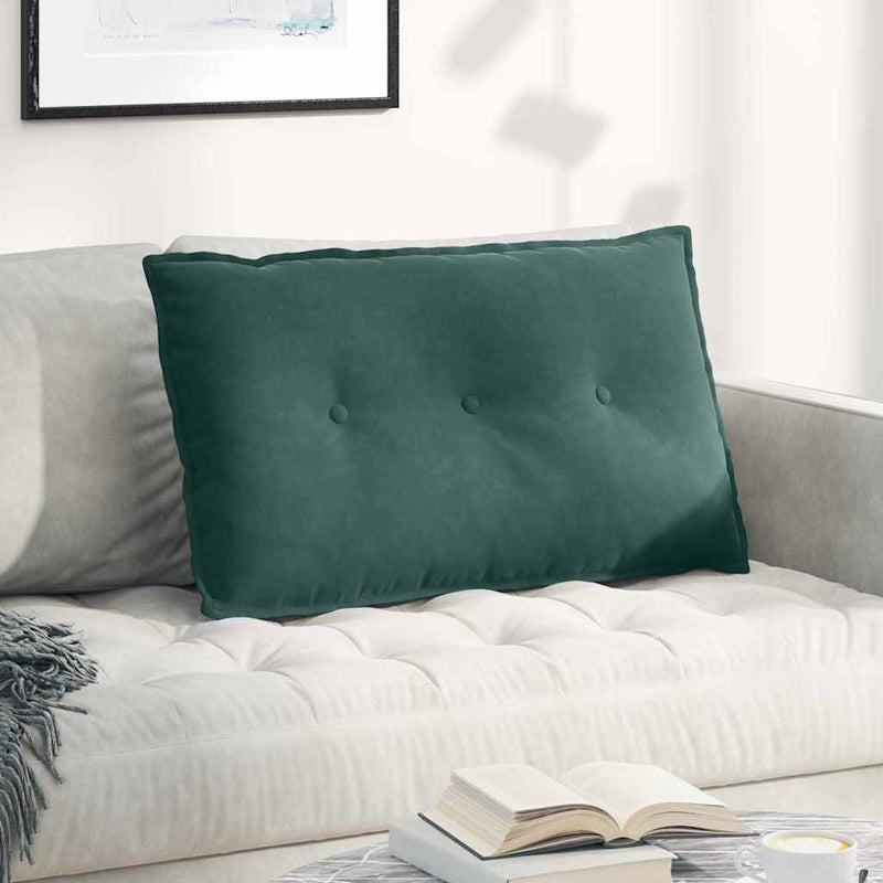 Cuscino schienale Vidaxx in tessuto a corde verde scuro 80 x 50 cm