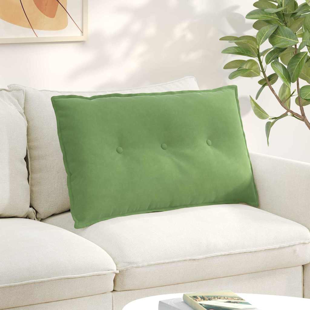 Vidaxl rugkussen lichtgroen 80 x 50 cm cordstof