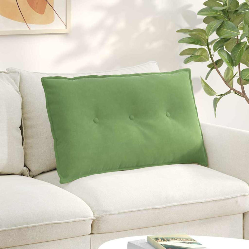 Cuscino schienale Vidaxx in tessuto a corde verde chiaro 80 x 50 cm