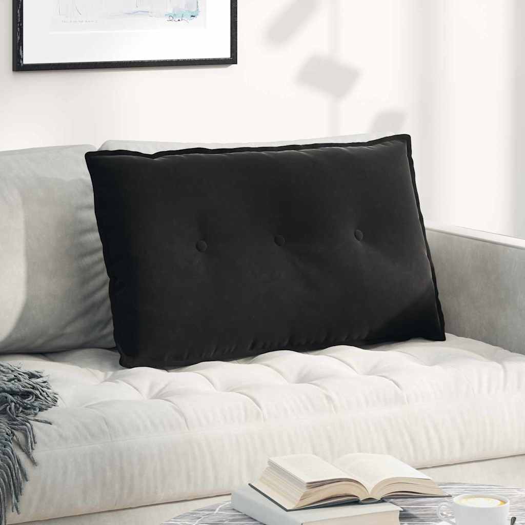 Cuscino schienale Vidaxx tessuto a corde nero 80 x 50 cm