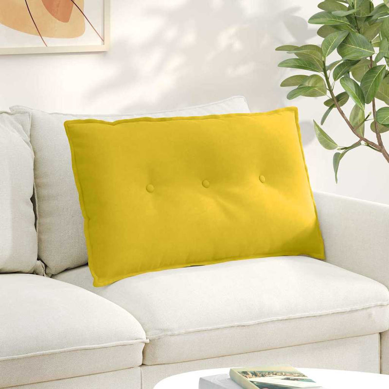 Vidaxx cojín de respaldo amarillo 80 x 50 cm tela de pana